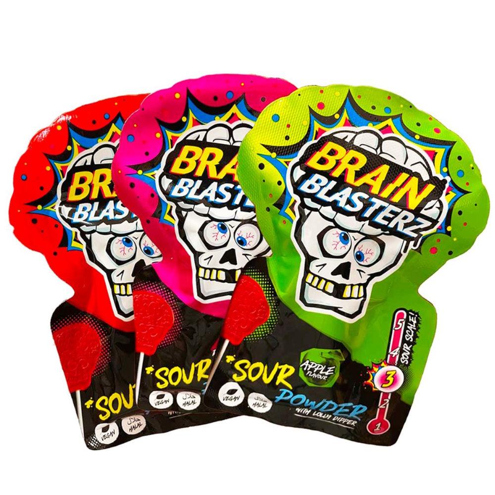 Brain Blasterz Sour Powder with Lolly Dipper 10g - OhMyCandyBox