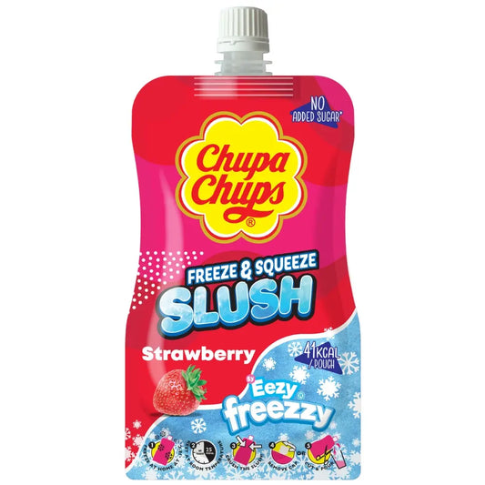 Chupa Chups slush vrećica s okusom jagode, 250 ml, bez dodatog šećera
