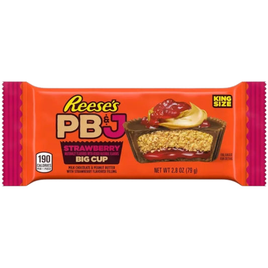 Reese's PB&J jagoda, King Size 79 g, narančasti omot bombona