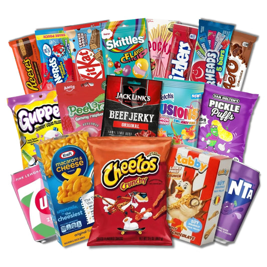 Asortiman grickalica: Skittles, Jack Link's, Cheetos i razne vrećice