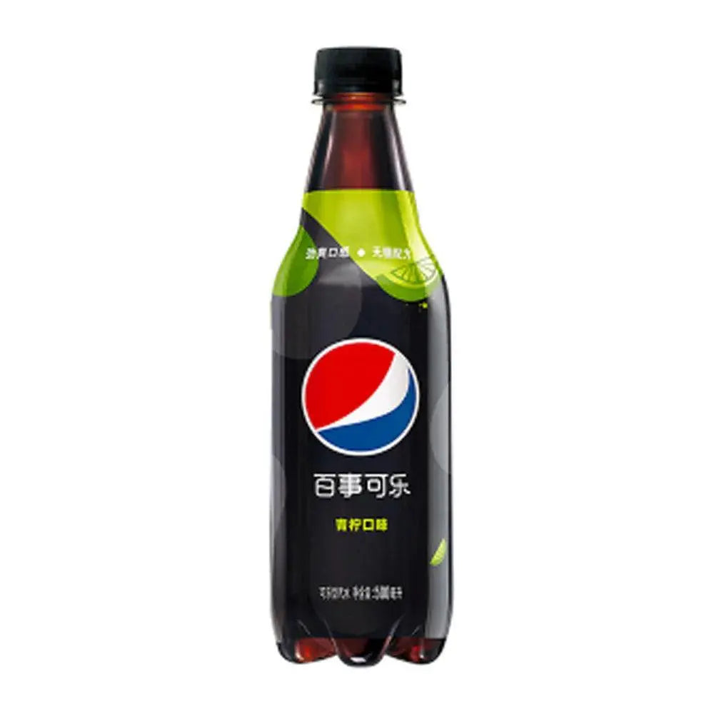 Bočica Pepsi Lime Zero s crnom ambalažom i zelenim lime detaljima