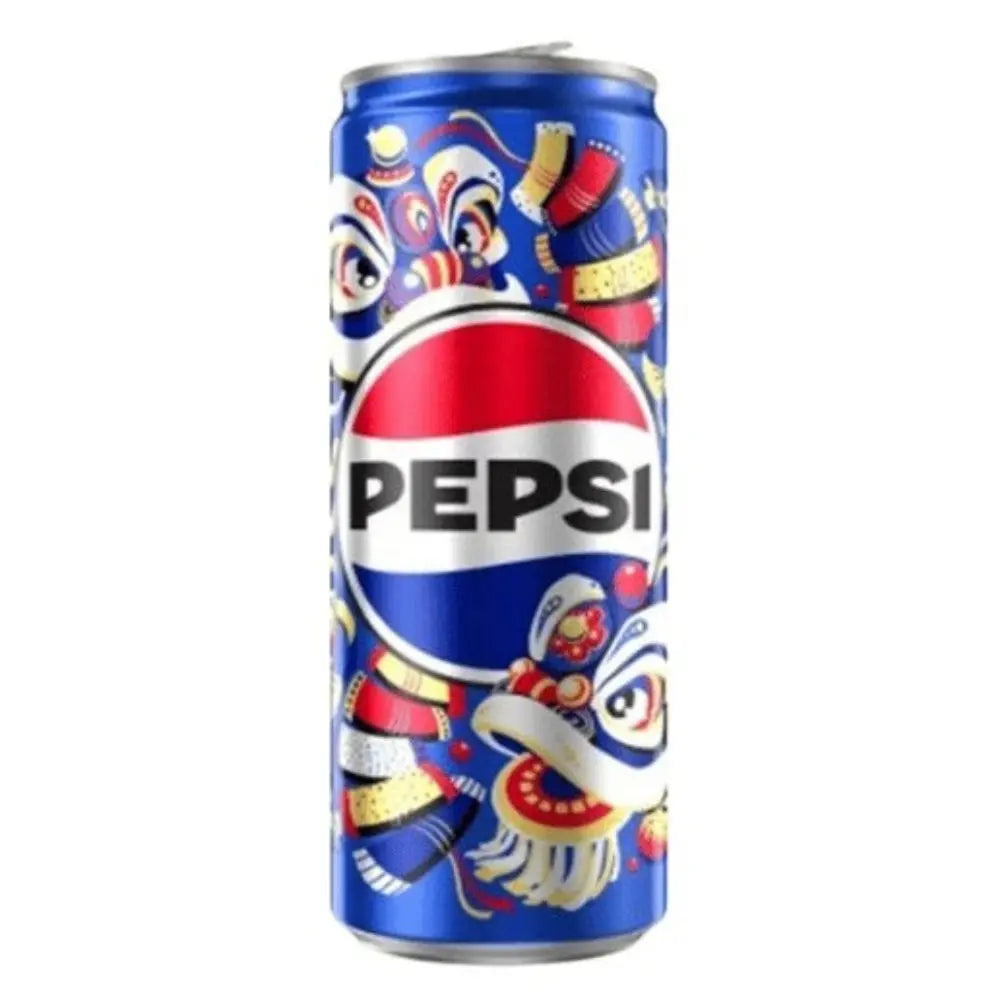 Pepsi limenka 320 ml, plava s šarenim dizajnom i logotipom