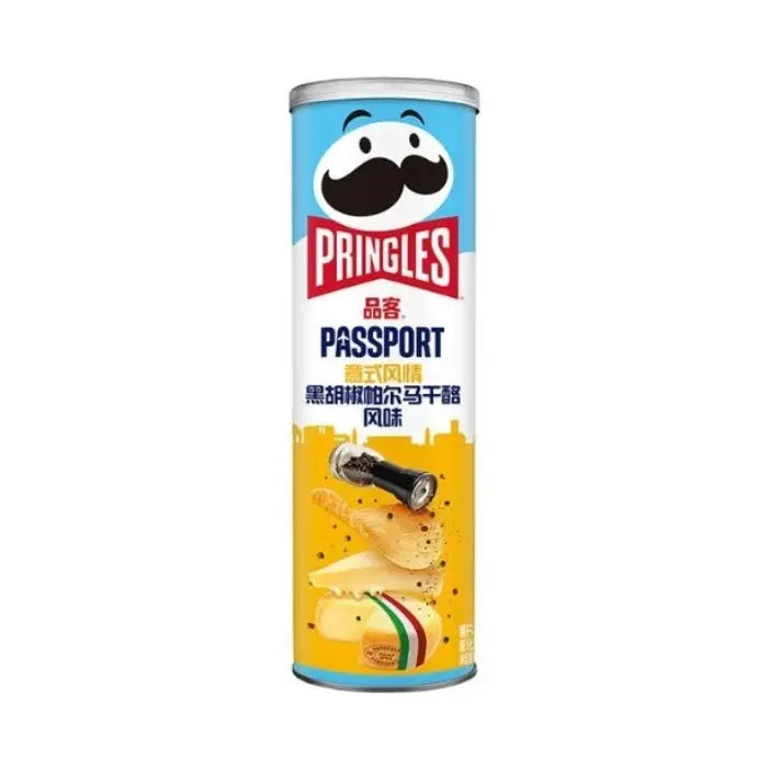 Pringles Italian Style Black Pepper & Parmesan 110g OhMyCandyBox