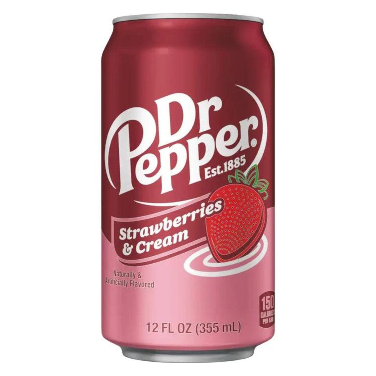 Dr Pepper Strawberries & Cream 355ml - OhMyCandyBox