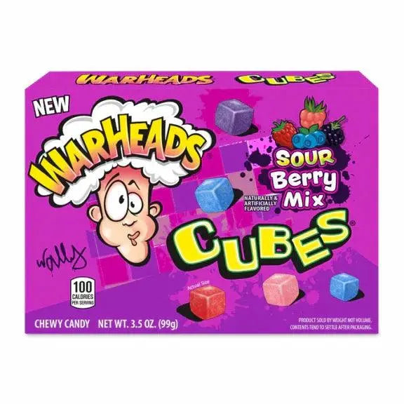 Warheads Cubes Sour Berry Mix 99g OhMyCandyBox