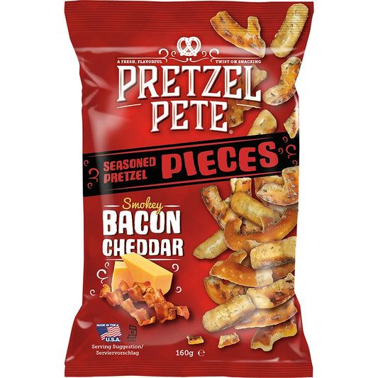 Pretzel Pete Pieces Smokey Bacon Cheddar 160g