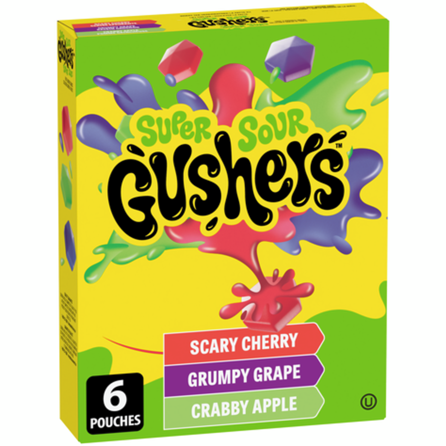 Fruit Gushers Super Sour 6 Pack 138g
