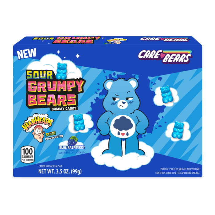 Warheads Care Bears Sour Grumpy Bears 99g - OhMyCandyBox